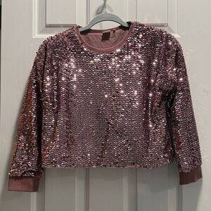 NEXT Sparkling Pink Sequin Top